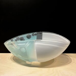 Maria Sparre Petersen - Blå (cyan)/hvid skål vippeskål